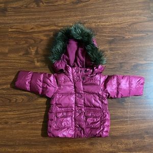 Gap kids puffer jacket pink size 12-18